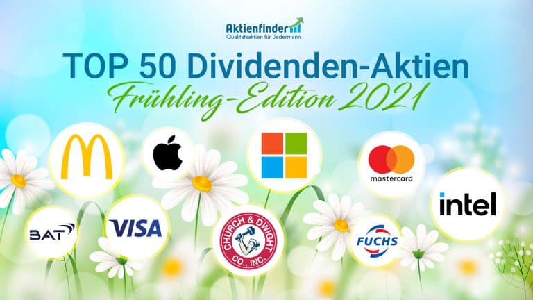 Top 50 Dividenden-Aktien im Frühling 2021