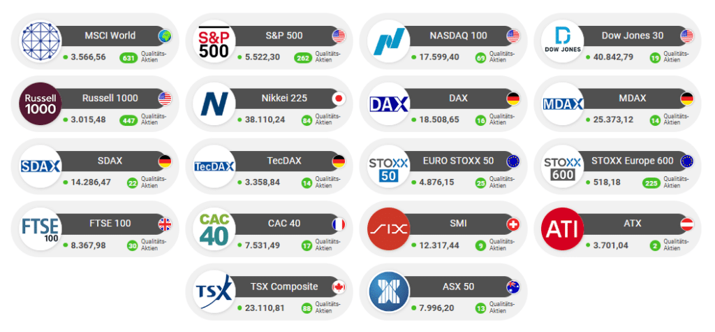 Alle Index-Profile findest du hier im Aktienfinder