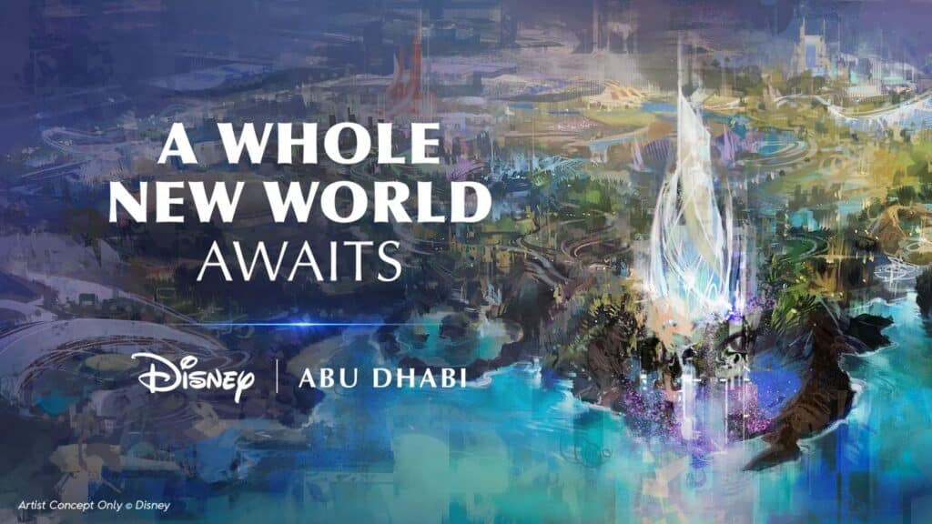 Concept Art des neuen Disney Parks in Abu Dhabi